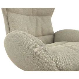 flexlux Relaxsessel Haze Leder/Polyester 70 x 104 x 79 cm Beige drehbar
