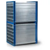 RR Industrietechnik Wabenregal Stahl 1000 x 1000 x 1000 mm Enzianblau 24 Fächer