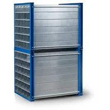 RR Industrietechnik Wabenregal Stahl 1000 x 1000 x 1000 mm Enzianblau 24 Fächer