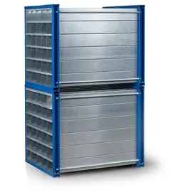 RR Industrietechnik Wabenregal Stahl 1000 x 1000 x 1000 mm Enzianblau 24 Fächer
