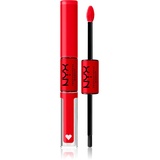 NYX Professional Makeup Shine Loud Hochglänzender 2 Schritt Lippenstift 3,4 ml Farbton 17 Rebel In Red