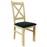 Esszimmerstuhl NATE Sonoma Eiche/Schwarz - Braun/Schwarz