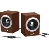 Genius Lautsprecher 2.0 6 W RMS schwarz Stromversorgung USB SP-HF280 Wood Surround