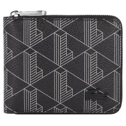 Lacoste The Blend Geldbörse RFID Schutz 11 cm monogram noir gris