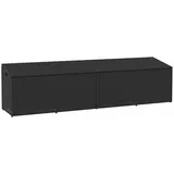 vidaXL Garten-auflagenbox Schwarz 220x50x58 cm Poly Rattan, - vidaXL