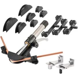 Vevor Hydraulisches Rohrbiegegerät, 6-22 mm, Vorwärts-/Rückwärtsbiegewerkzeug-Set für HLK-Anlagen, mit 7 Aluminiumlegierungs-Biegebacken, für HLK-Klimaanlagen, Kältetechnik & Autoreparaturen