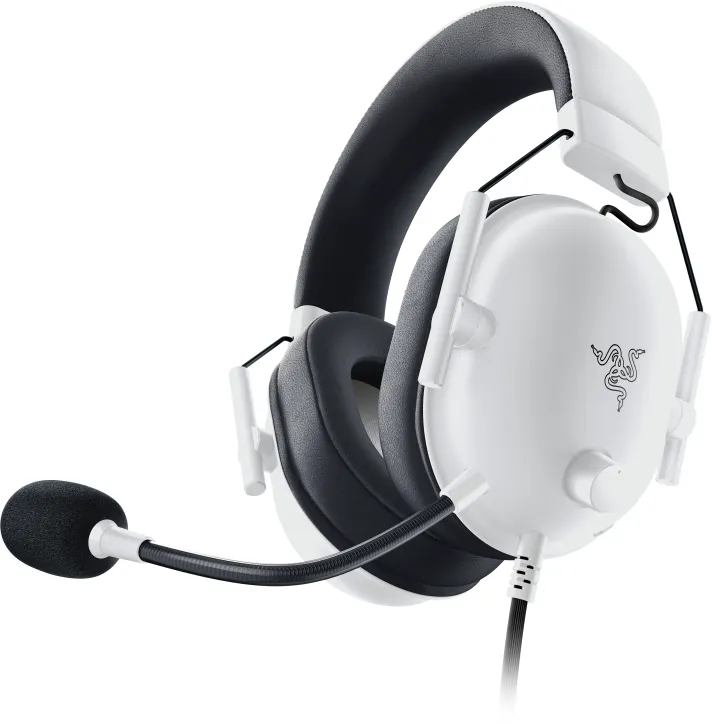 Razer Blackshark V2 X White Edition - kabelgebundenes 7.1 Surround Sound Gaming Headset mit passiver Geräuschunterdrückung