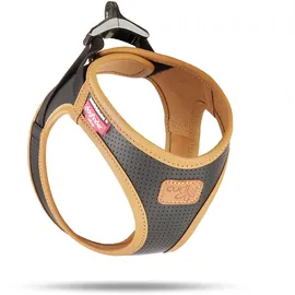 Curli Apple Leather Geschirr schwarz XS
