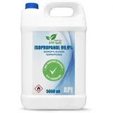 Isopropanol 99,9% | Reiniger | Hochprozentiger Isopropylalkohol | IPA Fettlöser Entfetter | IPA Reinigungsalkohol für Haushalt, Elektronik Auto, Lack | Isopropylalkohol reinigt & entfettet (5L)