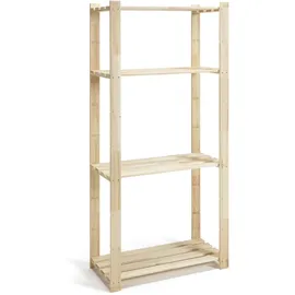 Trendline Grundregal 170 x 80 x 40 cm Fichte 4 Holzböden, max. Belastung 200 kg