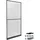 Tectake Fliegengitter mit Aluminiumrahmen 210 x 95 cm Anthrazit