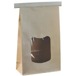 ABENA® Druckverschlussbeutel, Sichtfenster, 15,4 x 7 x 24,2 cm, Praktische Verpackung für Take away Produkte oder Geschenke mit Sichtfenster, 1 Karton = 400 Beutel