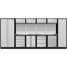 Kraftwerk Hochschrank Edelstahl 48,80 cm/200 cm weiß