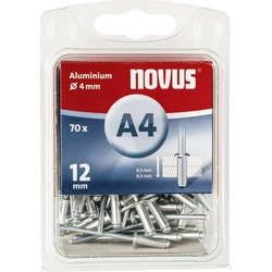 NOVUS Niete Novus 110057027 Blindniete (x L) 4 mm x 12 mm Aluminium Aluminium