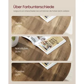VASAGLE Couchtisch Weiß MDF 80 x 45 cm