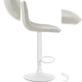 CLP 2er Set Barhocker Lex Stoff I Höhenverstellbare Thekenhocker Mit Stoffbezug I Drehbare Tresenstühle Mit Metallgestell