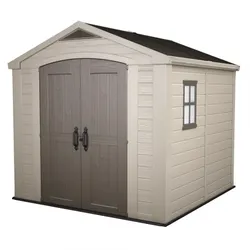 Keter Factor beige - Gartenhaus - mit Seitenfenster - 256.5x255x243 cm