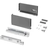 Emuca Schubladen-Kit Stahl 131 mm Anthrazitgrau