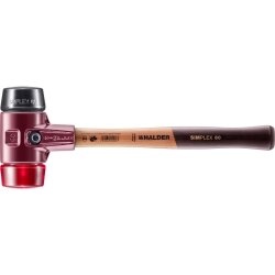 HALDER SIMPLEX Schonhammer Ø 60 mm Gummi schwarz / Plastik rot