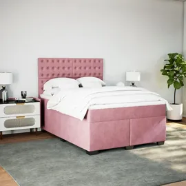 vidaXL Boxspringbett 140 x 200 cm Rosa