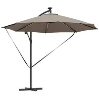 VidaXL Auskragender Bananenschirm Taupe 294 x 294 x 248