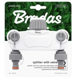 Bradas 2-Wege-Verteiler 1" auf 3/4" weiß