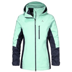Schöffel Trekking-Wanderjacke ZipIn Stanzach (wasserdicht, strapazierfähig) mint/blau Damen