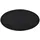 deluke Tischplatte rund Ø 70 cm Glas 8 mm dick Schwarz