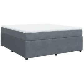 vidaXL Boxspringbett 180 x 200 cm Dunkelgrau