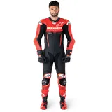 Alpinestars GP-R7 1-Teiler Motorrad Lederkombi, schwarz/rot, 54