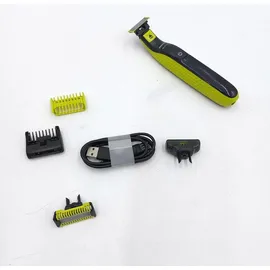 Philips OneBlade Face & Body Elektrischer Bartschneider, Rasierer und Bodygroomer zum Trimmen, Stylen und Rasieren, 3x Original-Klingen, 1x 5-in-1 Trimmaufsatz, 2x Körperaufsätze, QP2824/30