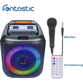 Fontastic Lizz, drahtloser Party-Lautsprecher, 60W, Mikrofon & LED