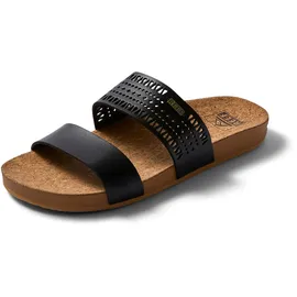 REEF Sandale Damen Cushion Vista Perf, Black/Tan, 38.5 EU
