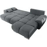 ed exciting design Ecksofa - dark grey - mit Liegefunktion