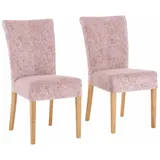 Home Affaire Esszimmerstuhl »Queen Polsterstuhl BESTSELLER«, (Set), 2 St., Luxus-Microfaser, verschiedene Bezüge, Gestell Massivholz rosa