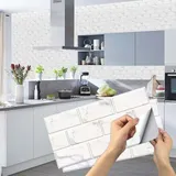 Küchenfliesenaufkleber, 12 Selbstklebende Fliesenaufkleber, Wasserfeste Pvc-fliesenaufkleber, Selbstklebende Wandfliesenaufkleber Für Bad Und Küche