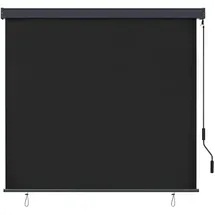 vidaXL Rollo Rollo mit Vorhängen 180 x 250 cm grau
