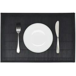 vidaXL 6 Bambus-Platzdeckchen 30 x 45 cm Schwarz