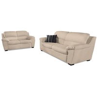 COTTA Sitzgruppe, (Set, 2 tlg.), Garnitur: 2-Sitzer und 2,5-Sitzer Luxus-Microfaser beige Sitzgruppe Couchgarnituren Sets Sofas Couches
