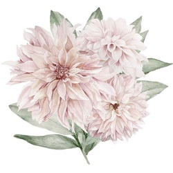 Wandtattoo QUEENCE „Gabriele“ Wandtattoos Gr. B/H: 70 cm x 70 cm, Blume, rosa Wandtattoos Natur