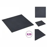 vidaXL PVC-Fliesen Selbstklebend 20 Stk. 1,86 m2 Schwarz Marmor-Optik