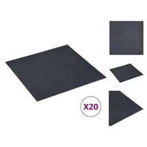vidaXL PVC-Fliesen Selbstklebend 20 Stk. 1,86 m2 Schwarz Marmor-Optik