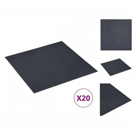 vidaXL PVC-Fliesen Selbstklebend 20 Stk. 1,86 m2 Schwarz Marmor-Optik