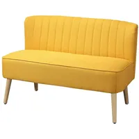 HOMCOM 2-Sitzer Sofa gelb