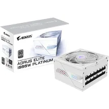 Gigabyte AORUS Elite P1000W Ice - PCIe 5.0, 80 Plus Platinum, Vollmodulares Design, 120mm Lüfter, ATX 3.0-kompatibel, EU-Stecker