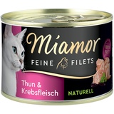 Miamor Sparpaket Miamor Feine Filets Naturelle Thunfisch & Krebsfleisch 24 x 156g Dose Katzennassfutter