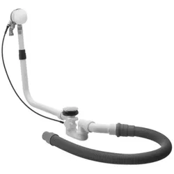 Duravit Ab- und Überlaufgarnitur Quadroval mit Wanneneinlauf, Whirlpools, chrom