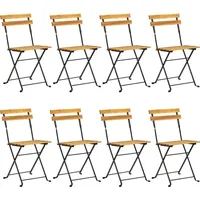 vidaXL 9-tlg. Garten-Essgruppe Klappbar Massivholz Akazie