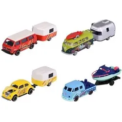 MAJORETTE 212055007 1:64 VW The Originals Trailer Asst., 4-fach sortiert