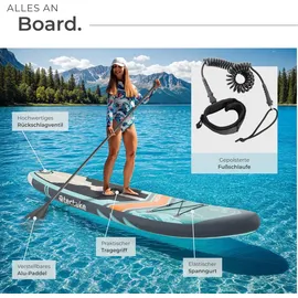Tectake SUP Board Set 288 x 77 x 22,5 cm türkis